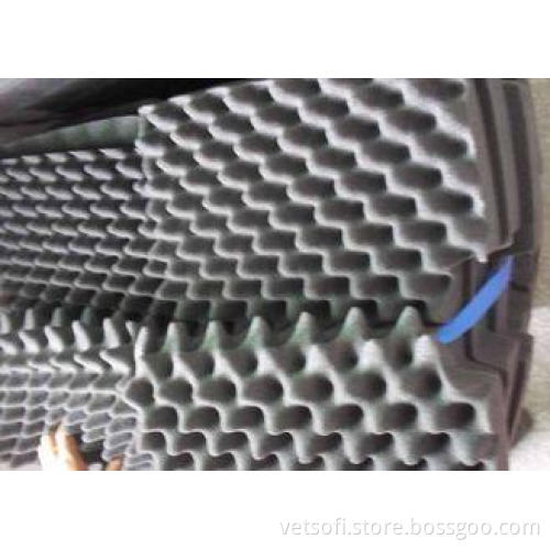 Black Egg Shaped Sound Absorbing Foam Mat 400 * 500 * 35mm